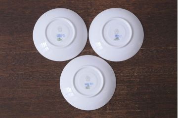 中古　ROYAL COPENHAGEN(ロイヤルコペンハーゲン)　ブルーフラワー　カーブ　コーヒーカップ&ソーサー(洋食器)3客セット