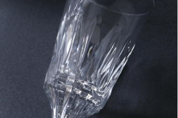 アンティーク雑貨　BACCARAT(バカラ)　アサス　洗練されたデザインが美しいワイングラス・小(酒器、洋食器)2客