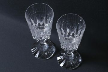 中古　Baccarat(バカラ)　アサス　ウォーターゴブレットグラス(ワイングラス、酒器、ガラス)2脚セット(3)