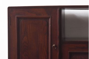 アンティーク家具　上手物!　栗材　繊細な意匠からこだわりが伝わるアンティーク飾り棚(収納棚)