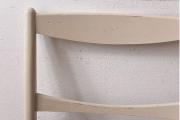 ヴィンテージ家具　北欧ビンテージ　ペイント　シャビーシックなクッションチェア(ダイニングチェア、椅子)(1)