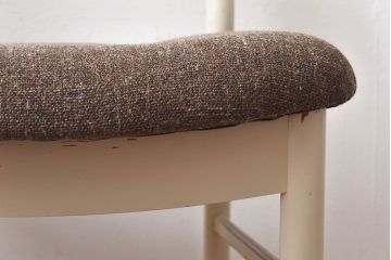 ヴィンテージ家具　北欧ビンテージ　ペイント　シャビーシックなクッションチェア(ダイニングチェア、椅子)(3)