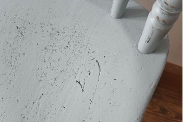 アンティーク家具　イギリスアンティーク　シャビーシックな淡いカラーがお洒落なペイントチェア(椅子、ヴィクトリアンチェア)