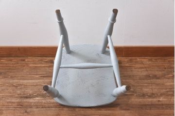 アンティーク家具　イギリスアンティーク　シャビーシックな淡いカラーがお洒落なペイントチェア(椅子、ヴィクトリアンチェア)