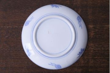 和製アンティーク　大正昭和初期　馬の図　印判皿(6寸皿、中皿)3枚セット