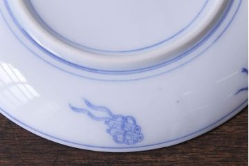 和製アンティーク　大正昭和初期　馬の図　印判皿(6寸皿、中皿)3枚セット