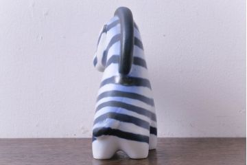 アンティーク雑貨　北欧ビンテージ　アラビア(ARABIA)　Taisto Kaasinen　シマウマのオブジェ(ブルー)