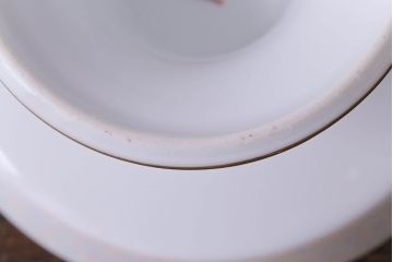 オールドノリタケ(Noritake、則武)　パール加工が施されたコンポート(脚付き盛り付け皿、果物皿、洋食器)