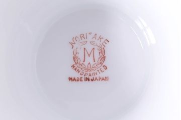 オールドノリタケ(Noritake、則武)　パール加工が施されたコンポート(脚付き盛り付け皿、果物皿、洋食器)