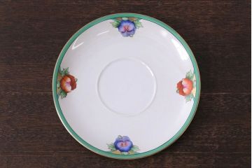 オールドノリタケ(Noritake、則武)　パール加工が施されたコンポート(脚付き盛り付け皿、果物皿、洋食器)