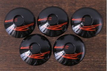 和製アンティーク　和モダンなデザインの木製糸目椀5客セット(漆器)