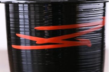 和製アンティーク　和モダンなデザインの木製糸目椀5客セット(漆器)