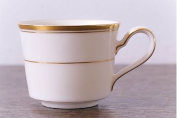 中古　ノリタケ(Noritake)　リントン(LINTON)シリーズ　カップ&ソーサー4客セット(洋食器)