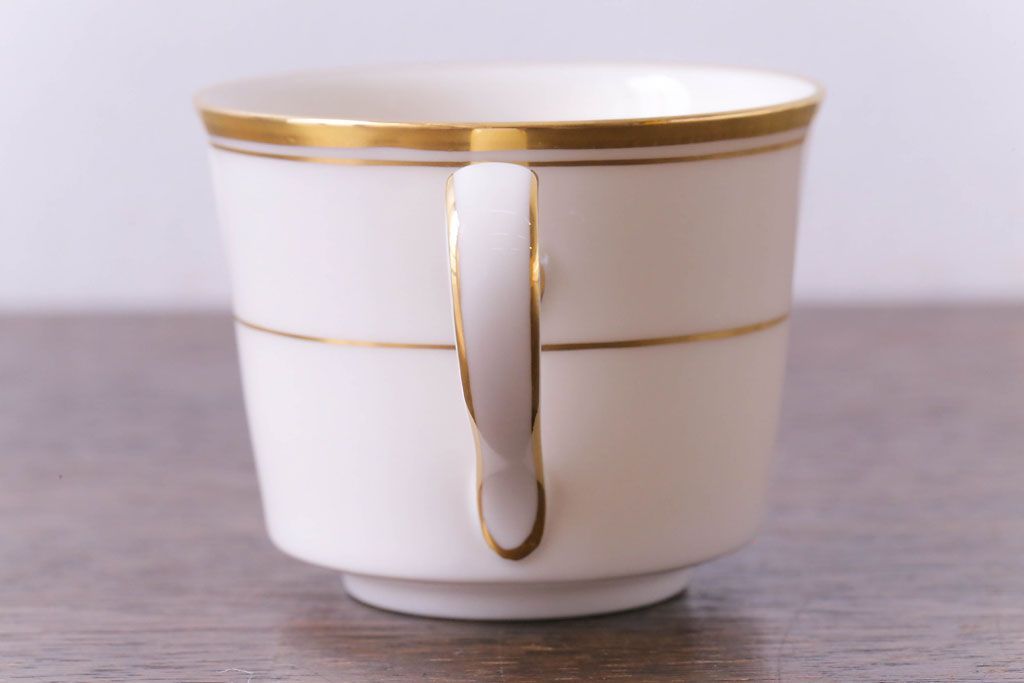 中古　ノリタケ(Noritake)　リントン(LINTON)シリーズ　カップ&ソーサー4客セット(洋食器)