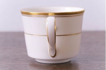 中古　ノリタケ(Noritake)　リントン(LINTON)シリーズ　カップ&ソーサー4客セット(洋食器)