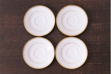 中古　ノリタケ(Noritake)　リントン(LINTON)シリーズ　カップ&ソーサー4客セット(洋食器)