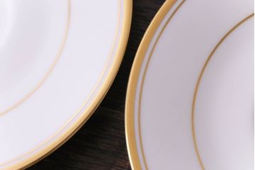 中古　ノリタケ(Noritake)　リントン(LINTON)シリーズ　カップ&ソーサー4客セット(洋食器)