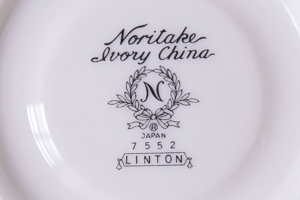 中古　ノリタケ(Noritake)　リントン(LINTON)シリーズ　カップ&ソーサー4客セット(洋食器)