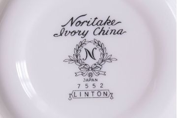 中古　ノリタケ(Noritake)　リントン(LINTON)シリーズ　カップ&ソーサー4客セット(洋食器)