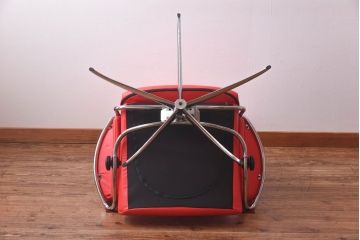 中古　EKORNES(エコーネス)　ストレスレスメトロハイバックチェア・オットマン　トマト(定価合わせて約32万円)(2)