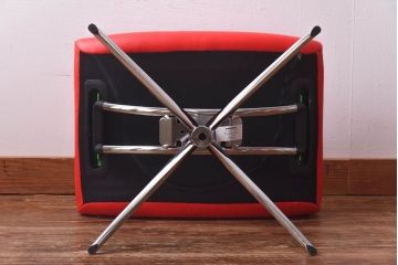 中古　EKORNES(エコーネス)　ストレスレスメトロハイバックチェア・オットマン　トマト(定価合わせて約32万円)(3)
