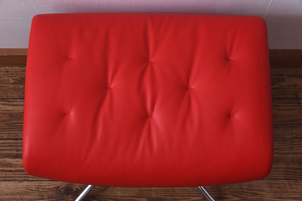 中古　EKORNES(エコーネス)　ストレスレスメトロハイバックチェア・オットマン　トマト(定価合わせて約32万円)(3)