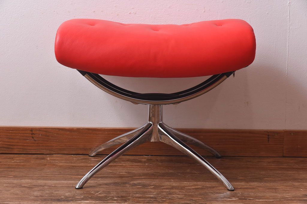 中古　EKORNES(エコーネス)　トマト オットマン付き　ストレスレスメトロハイバックチェア(定価合わせて約32万円)