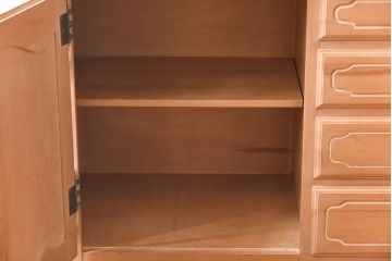 中古　ETHAN ALLEN(イーセンアーレン)　大型チャイナキャビネット(カップボード、食器棚、飾り棚)