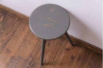 アンティーク家具　アンティーク　シャビーな風合いがおしゃれなペイントスツール(花台)