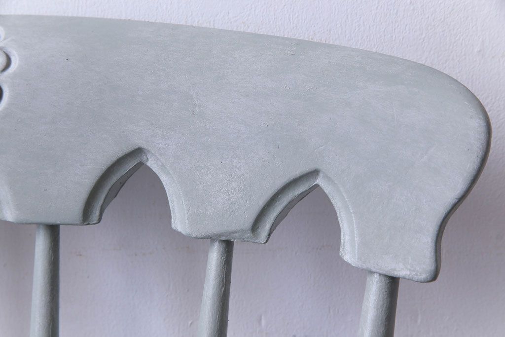 アンティーク家具 イギリスアンティーク シャビーシックな淡いカラーがお洒落なペイントチェア(椅子、ヴィクトリアンチェア)(2)