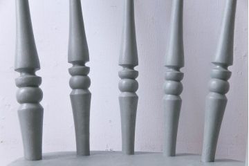 アンティーク家具 イギリスアンティーク シャビーシックな淡いカラーがお洒落なペイントチェア(椅子、ヴィクトリアンチェア)(2)