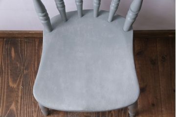 アンティーク家具 イギリスアンティーク シャビーシックな淡いカラーがお洒落なペイントチェア(椅子、ヴィクトリアンチェア)(2)