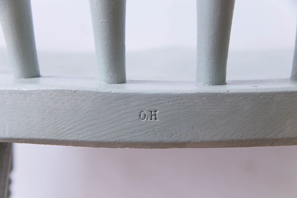 アンティーク家具 イギリスアンティーク シャビーシックな淡いカラーがお洒落なペイントチェア(椅子、ヴィクトリアンチェア)(2)