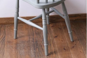 アンティーク家具 イギリスアンティーク シャビーシックな淡いカラーがお洒落なペイントチェア(椅子、ヴィクトリアンチェア)(2)