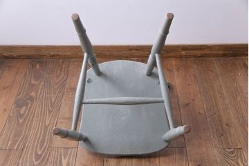 アンティーク家具 イギリスアンティーク シャビーシックな淡いカラーがお洒落なペイントチェア(椅子、ヴィクトリアンチェア)(2)