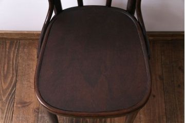 ヨーロッパヴィンテージ家具　素朴な造形のベントウッドチェア(ダイニングチェア、椅子、ビンテージ)