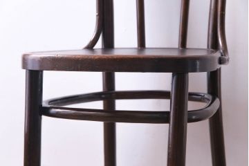 ヨーロッパヴィンテージ家具　素朴な造形のベントウッドチェア(ダイニングチェア、椅子、ビンテージ)