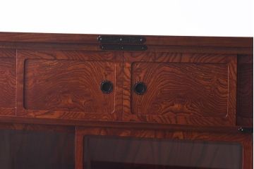 中古　桜木家具店製　本漆　岩谷堂箪笥　上質な和の雰囲気漂う鳴子型飾棚1号(収納棚)