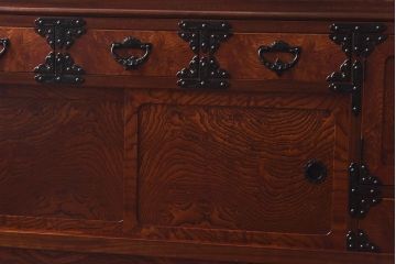 中古　桜木家具店製　本漆　岩谷堂箪笥　上質な和の雰囲気漂う鳴子型飾棚1号(収納棚)