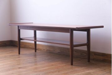 ヴィンテージ家具　北欧ビンテージ　チーク材　シンプルでおしゃれなセンターテーブル(コーヒーテーブル、ローテーブル)