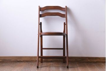 アンティーク家具　アンティーク　シンプルなフォールディングチェア(折り畳みチェア・椅子)
