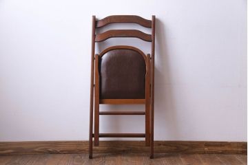 アンティーク家具　アンティーク　シンプルなフォールディングチェア(折り畳みチェア・椅子)