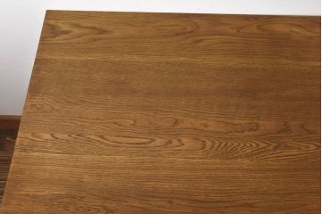 昭和レトロ　ホワイトオーク材　学校の作業台をリメイクしたダイニングテーブル(机)