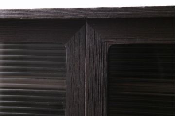 レトロ家具　昭和レトロ　リメイク　脚付き　古い桐材とモールガラスの味わいが魅力的な箪笥ローボード(リビングボード、戸棚、収納棚、桐箪笥、桐たんす)