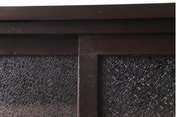 レトロ家具　和製アンティーク　ダイヤガラス入り　レトロな空間にも馴染むリメイク箪笥ローボード(ローチェスト、収納棚)