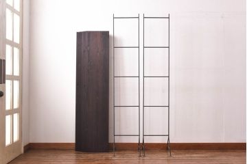 ラフジュ工房オリジナル ディスプレイに活躍する薄型アイアンラック【中】(陳列棚、飾り棚)(3)