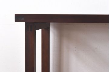 リメイク品 躍動感のある彫りが美しい欄間のガラステーブル(サイドテーブル、コンソールテーブル)