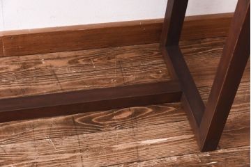 リメイク品 躍動感のある彫りが美しい欄間のガラステーブル(サイドテーブル、コンソールテーブル)