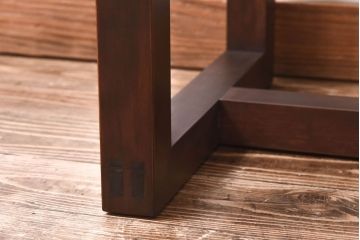 リメイク品 躍動感のある彫りが美しい欄間のガラステーブル(サイドテーブル、コンソールテーブル)