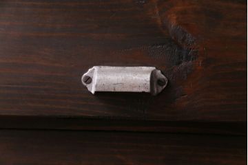 和製アンティーク　古材使用の横開き戸付きパタパタ収納棚(下駄箱、靴箱)